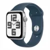 Apple Watch Series SE 2023 40mm Silver Aluminum Case with Storm Blue Sport Band