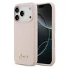 Guess для iPhone 17 Pro чехол Liquid silicone Gold metal logo & Camera Hard Pink (MagSafe)