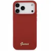 Guess для iPhone 17 Pro Max чехол Liquid silicone Gold metal logo & Camera Hard Magenta (MagSafe)