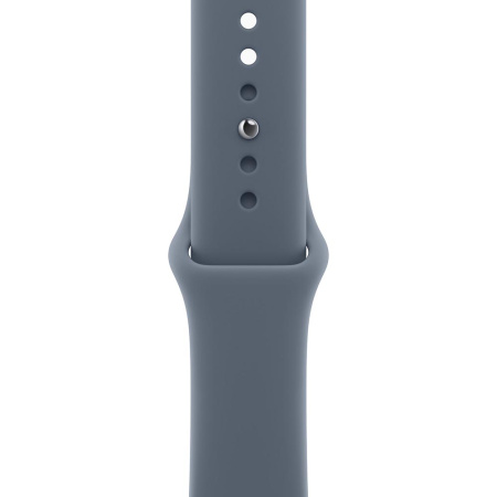 Apple Watch Series 11 46mm Aluminum Jet Black Case Anchor Blue Sport Band S/M